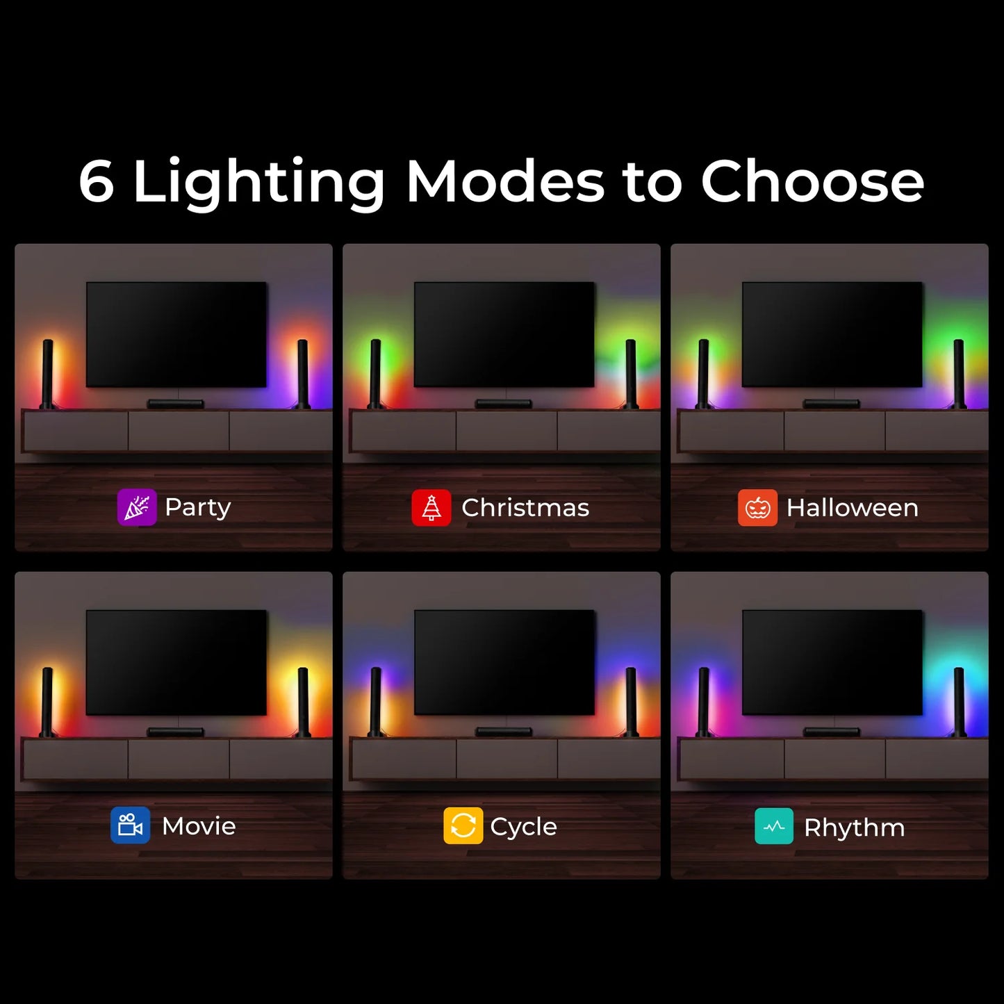 ULTIMEA 9.1ch Dolby Atmos Detachable Soundbar with Subwoofer&Rear Speakers, Surround Sound System for TV, RGB Light, APP Control