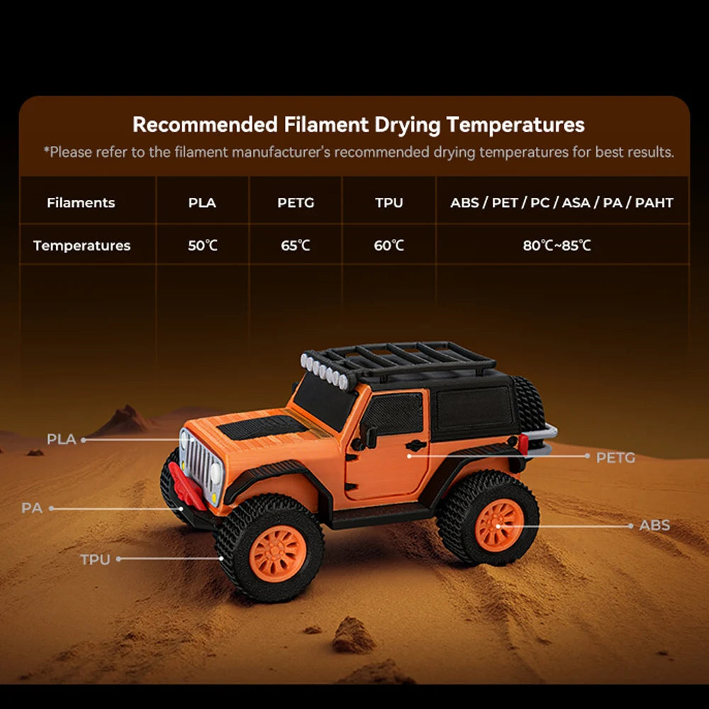 Creality Space Pi X4 Filament Dryer Dual Independent Heating Chambers Active Dehumidification FDM 3D Printer Filament Dryer Box