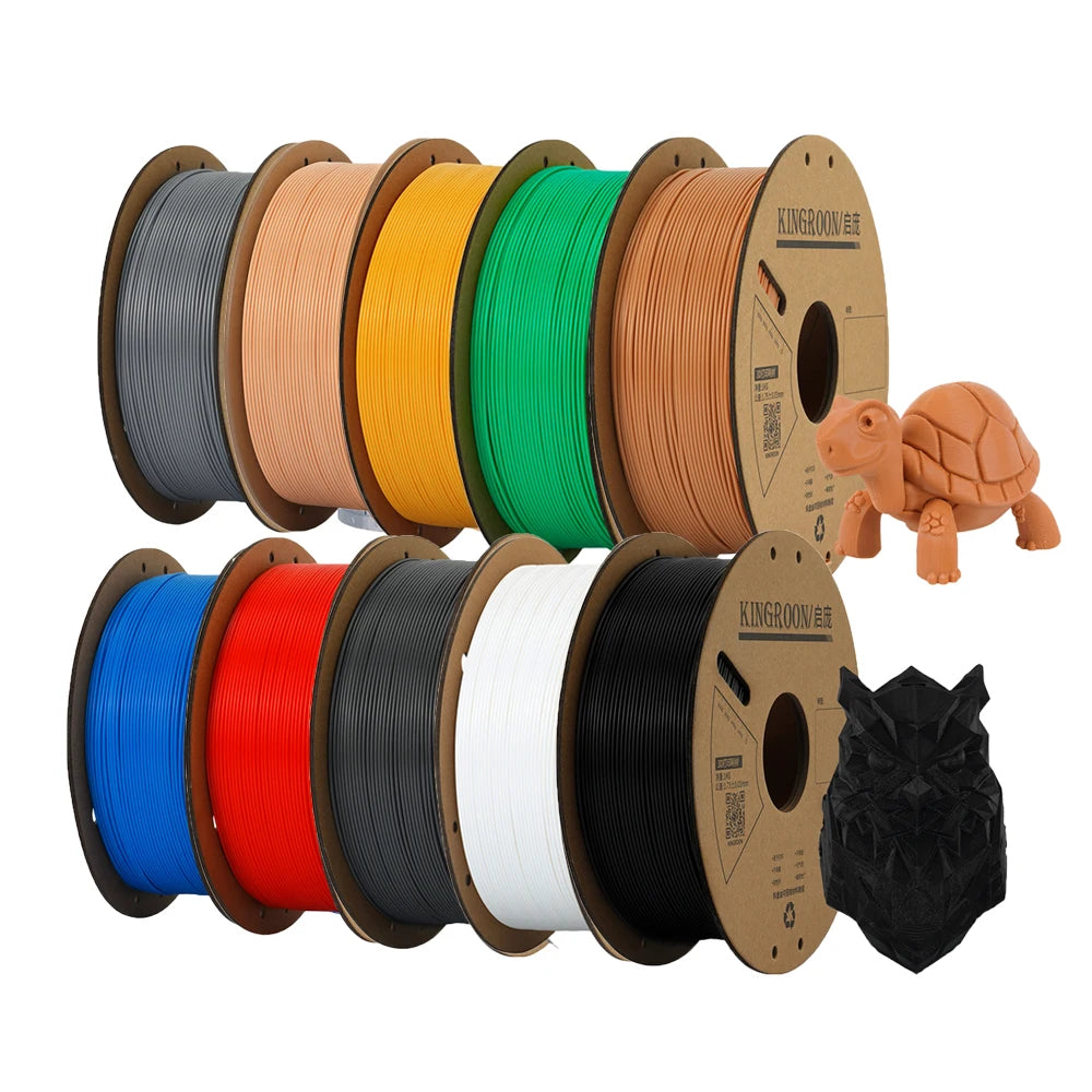 KINGROON PLA Filament 1.75mm 3D Printer Filament 5/10Rolls 3D Printing Plastic Material 100% No Bubble for FDM 3D Printer MIX