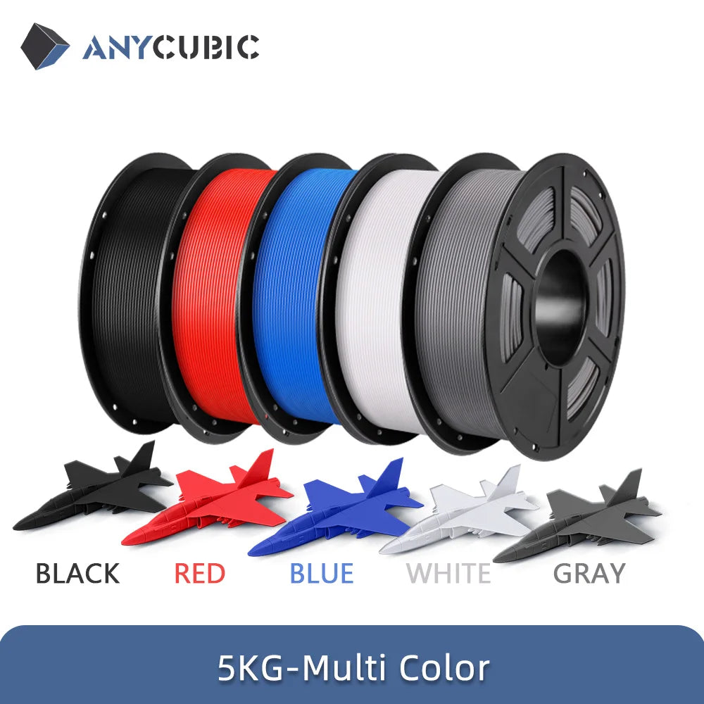 ANYCUBIC 5KG PLA Filament For FDM 3D Printer 1.75mm Eco-friendly 3D Printing Material Failment For Kobra S1C K3C EU US Warehouse