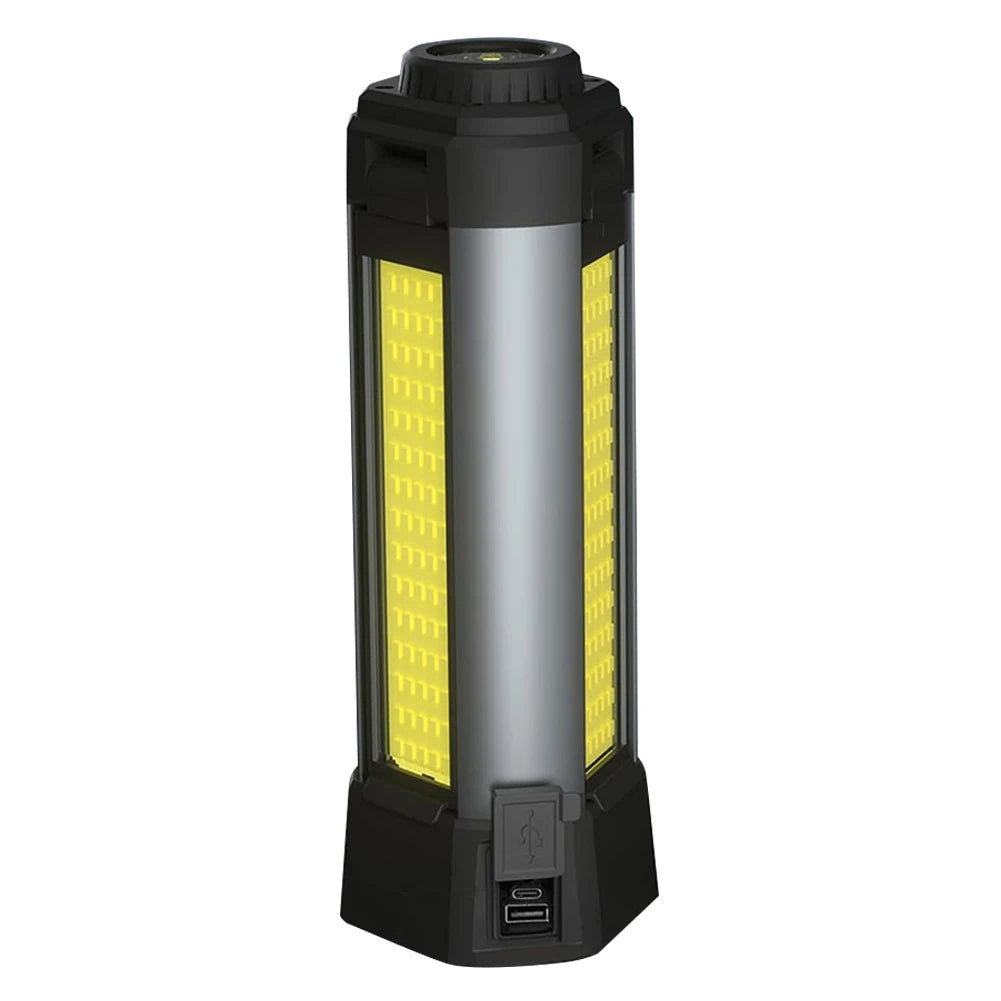 6000mAh LED Work Light Rechargeable Construction Light with Stand Dimmable Work Light Telescopic for Outdoor Camping