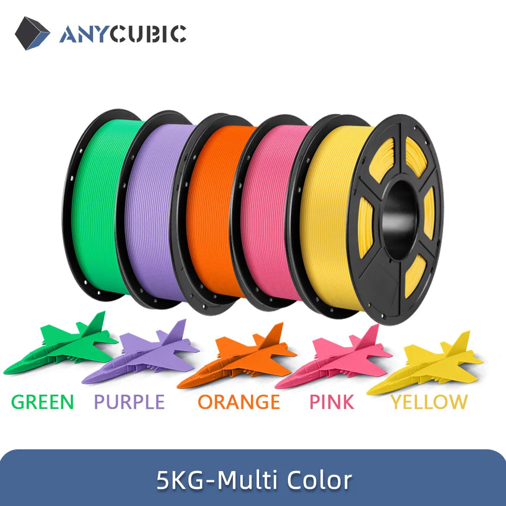 ANYCUBIC 5KG PLA Filament For FDM 3D Printer 1.75mm Eco-friendly 3D Printing Material Failment For Kobra S1C K3C EU US Warehouse
