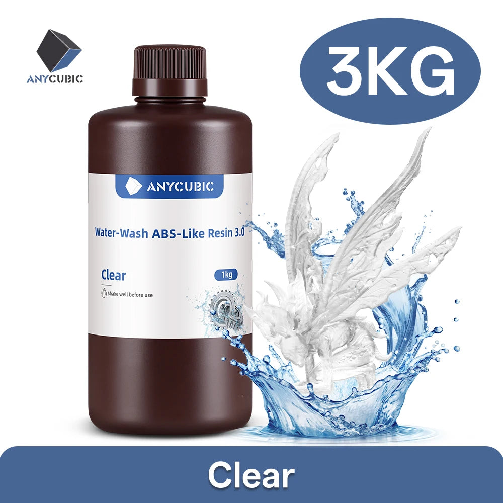 ANYCUBIC ABS-Like Resin 3.0 Water Washable For LCD 3D Printer High Accuracy Low Shrinkage Rate Photopolymer 3D Printing
