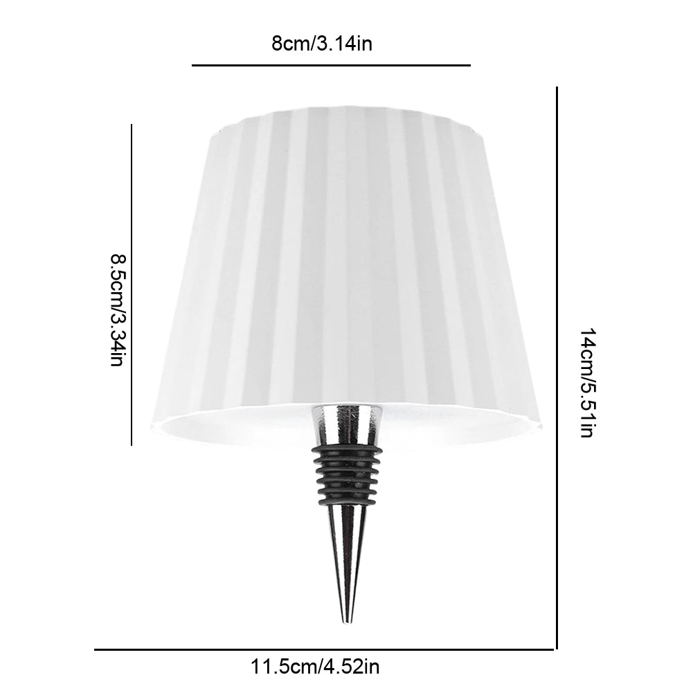 1Pcs Wireless Bottle Table Lamp Touch Control of 3 Colors and Stepless Dimming Night Lamp for Bar Wine Bottles Desk Lights