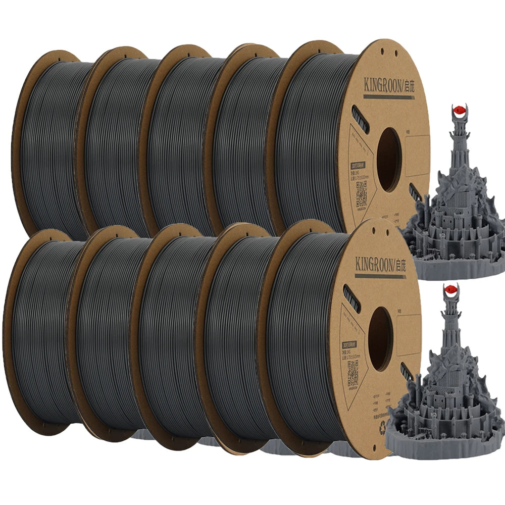KINGROON PLA Filament 1.75mm 3D Printer Filament 5/10Rolls 3D Printing Plastic Material 100% No Bubble for FDM 3D Printer MIX