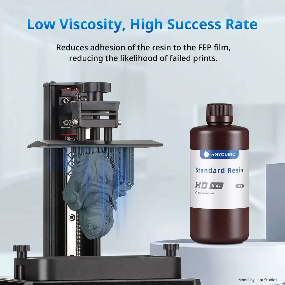 ANYCUBIC 405nm UV Resin 3D Printer High Precision Standard Resin 3D Printing DIY Figurines Materials For Photon Mono 5s Pro