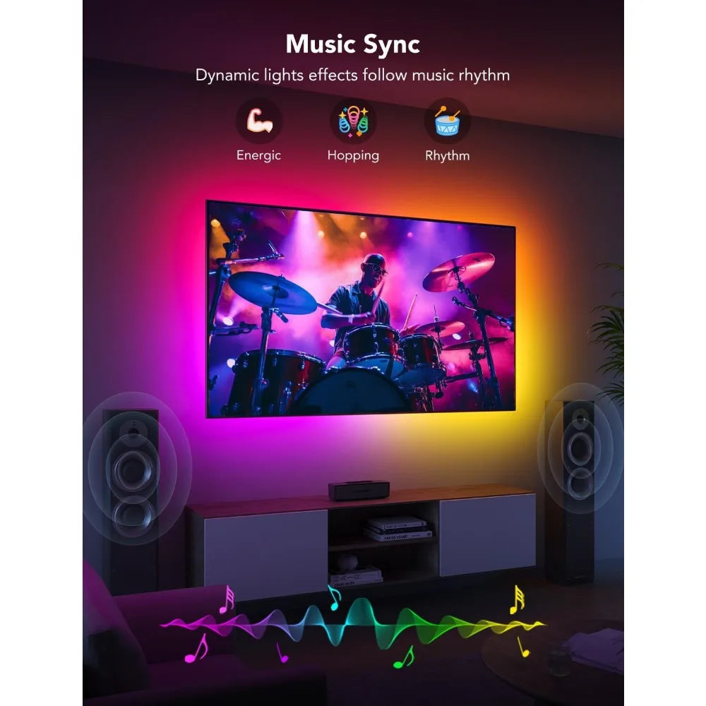 Govee TV LED Backlight Strip, RGBIC Smart LED Backlight for 40-50inch TVs, Music Sync, Wi-Fi Bluetooth & App Control, Works with