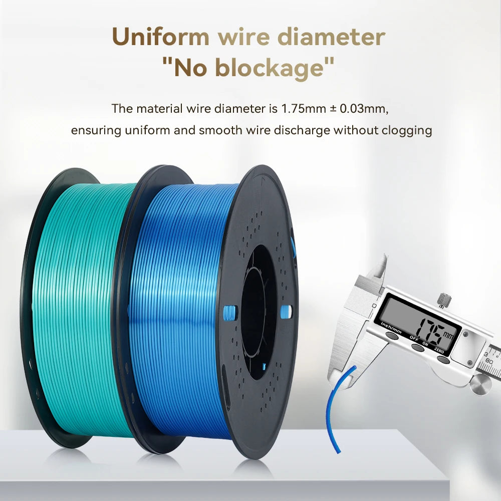 KINGROON 10KG Silk PLA Filament Mix-color Set 1.75mm Clog-Free Shiny Special Color 3D Printer Filament,1kg Spool Fit Most Printe