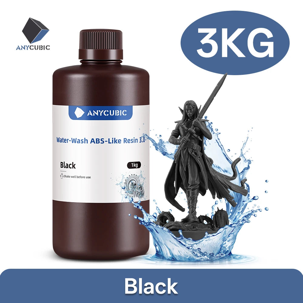 ANYCUBIC ABS-Like Resin 3.0 Water Washable For LCD 3D Printer High Accuracy Low Shrinkage Rate Photopolymer 3D Printing