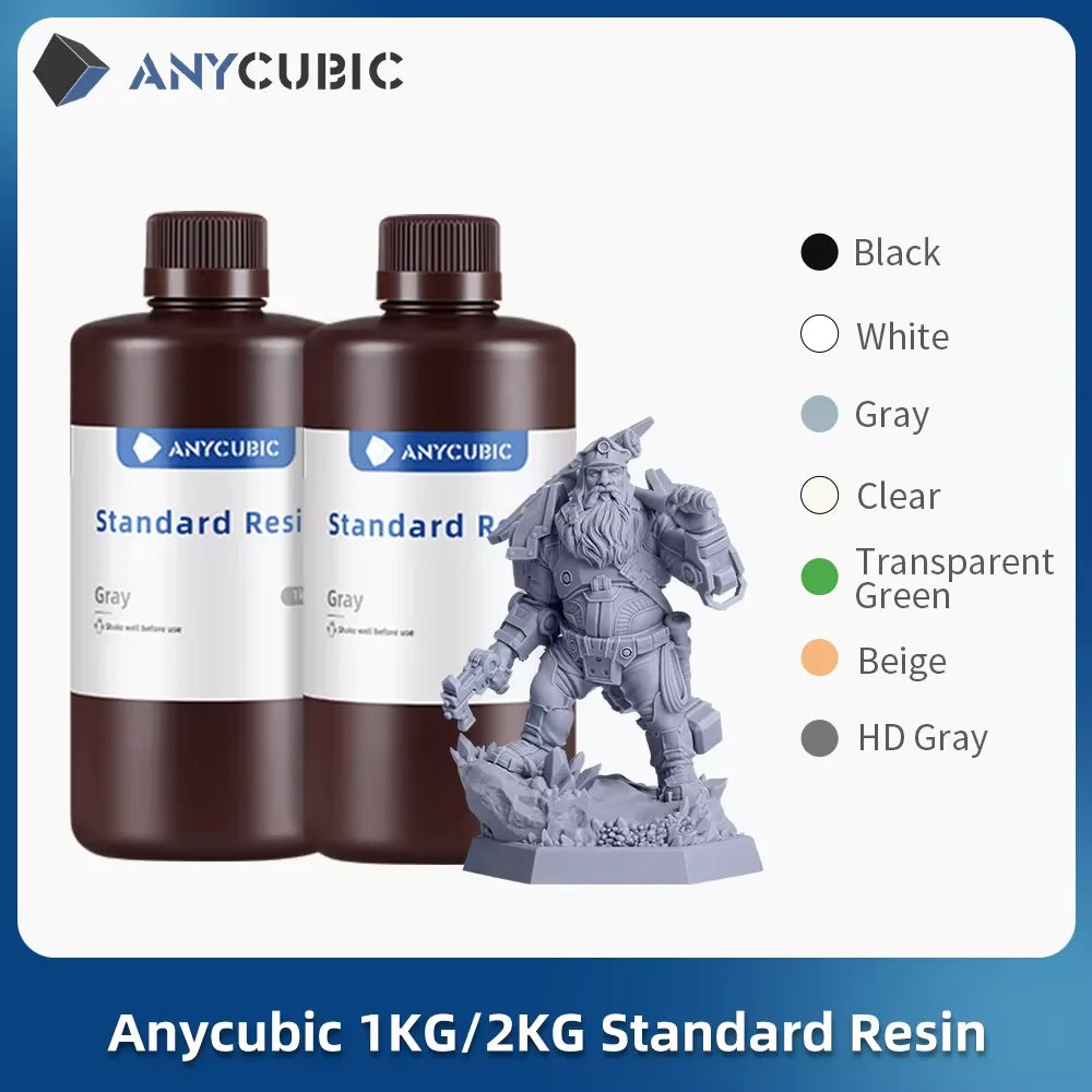 ANYCUBIC Standard Resin 405nm UV Resin LCD 3D Printer Photosensitive Resin For Photon Mono 7 Pro Figurines 3D Printing Materials