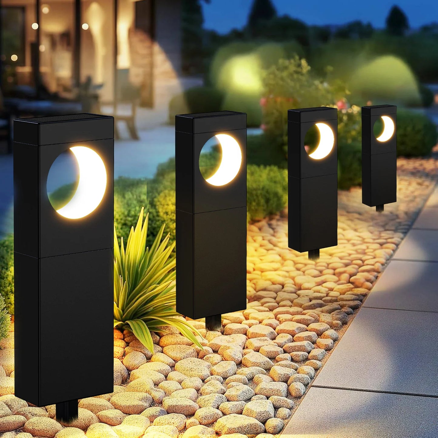 4/6Pack Super Bright Solar Lights, 12Hrs Auto On/Off, Outdoor Pathway/Garden/Patio LED Decor for Wedding/Mother's Day"