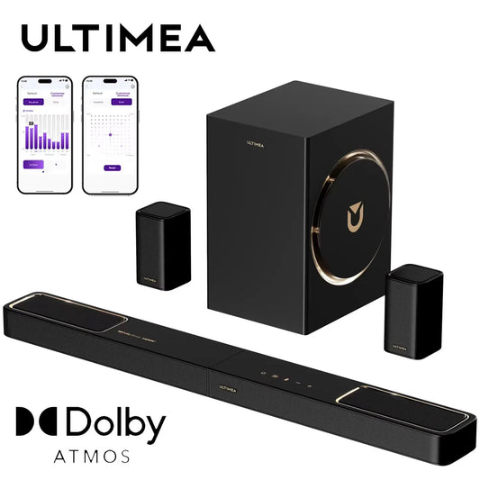 ULTIMEA Skywave F40 Boom 5.1.2ch Sound Bar with Dolby Atmos, Surround Sound System for TV with Subwoofer & 2 Surround Speakers