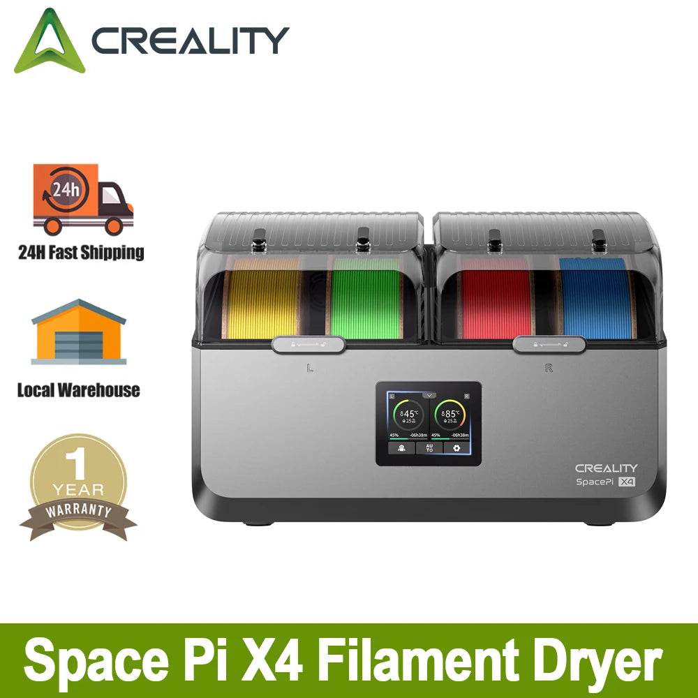 Creality Space Pi X4 Filament Dryer Dual Independent Heating Chambers Active Dehumidification FDM 3D Printer Filament Dryer Box