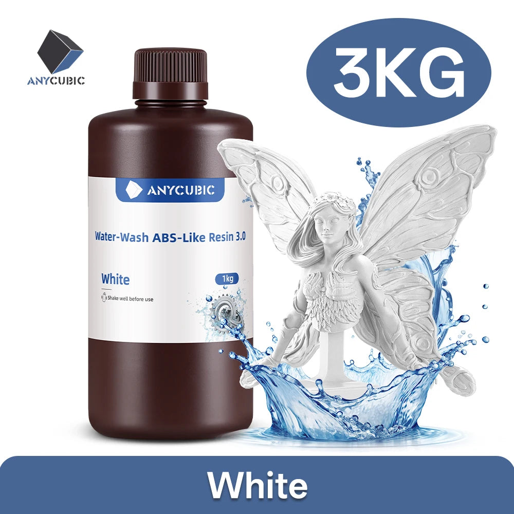 ANYCUBIC ABS-Like Resin 3.0 Water Washable For LCD 3D Printer High Accuracy Low Shrinkage Rate Photopolymer 3D Printing