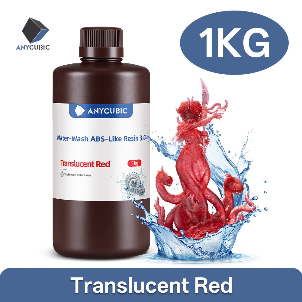 ANYCUBIC ABS-Like Resin 3.0 Water Washable For LCD 3D Printer High Accuracy Low Shrinkage Rate Photopolymer 3D Printing