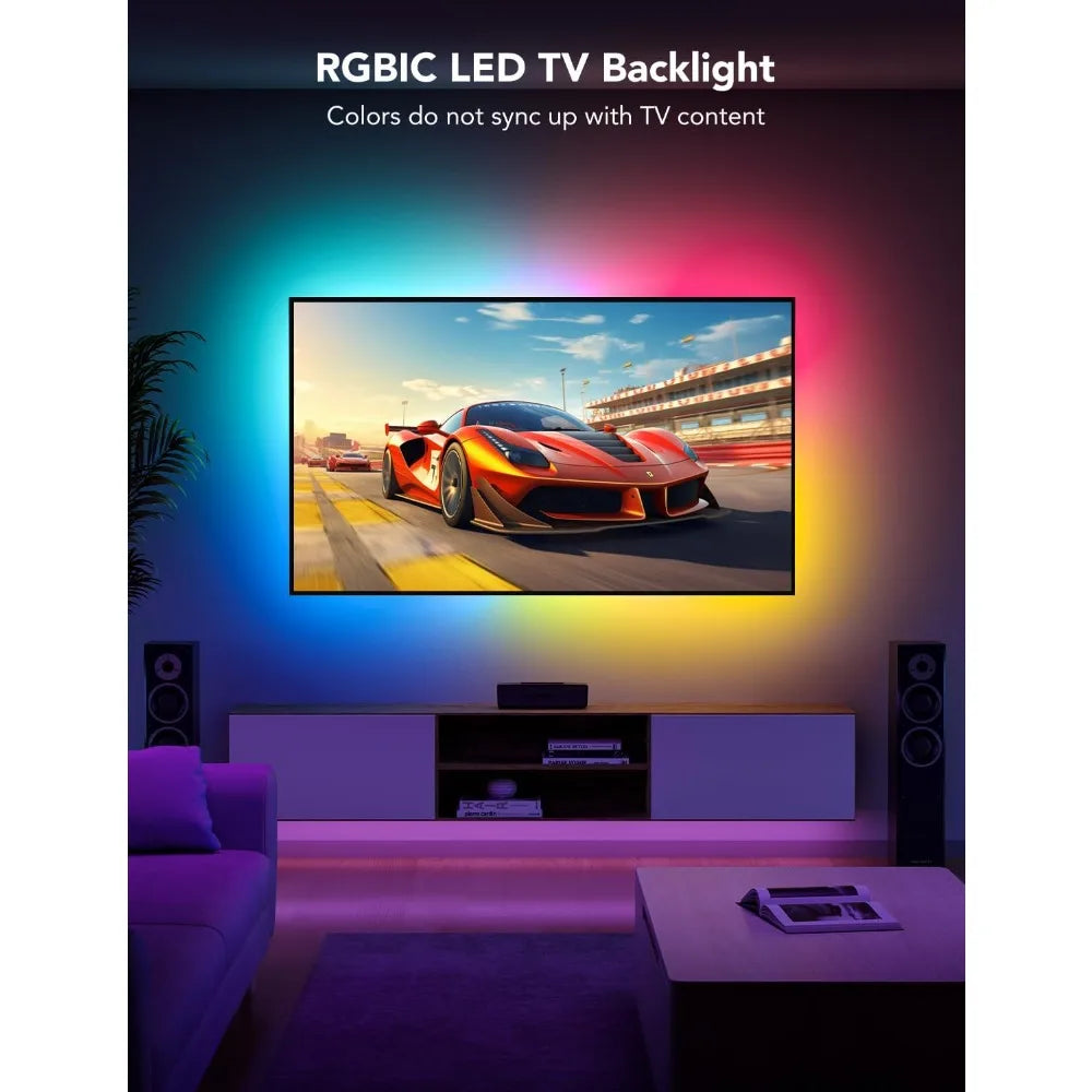 Govee TV LED Backlight Strip, RGBIC Smart LED Backlight for 40-50inch TVs, Music Sync, Wi-Fi Bluetooth & App Control, Works with