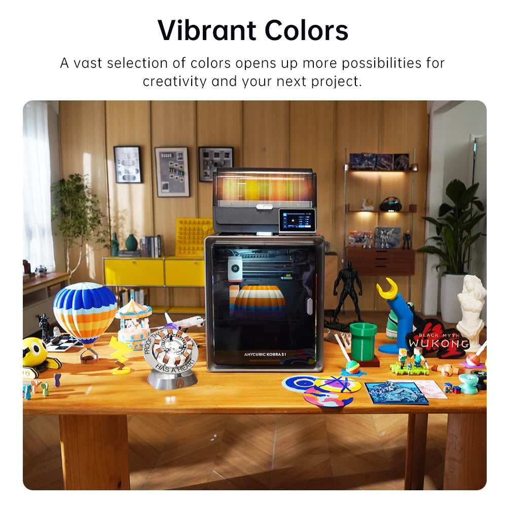 ANYCUBIC Refill PLA Filament 3D Printer 1.75mm 1kg/Roll Plastic Rubber Consumables Material For FDM 3D Printer for Kobra 3 S1C