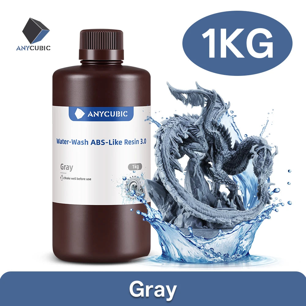 ANYCUBIC ABS-Like Resin 3.0 Water Washable For LCD 3D Printer High Accuracy Low Shrinkage Rate Photopolymer 3D Printing